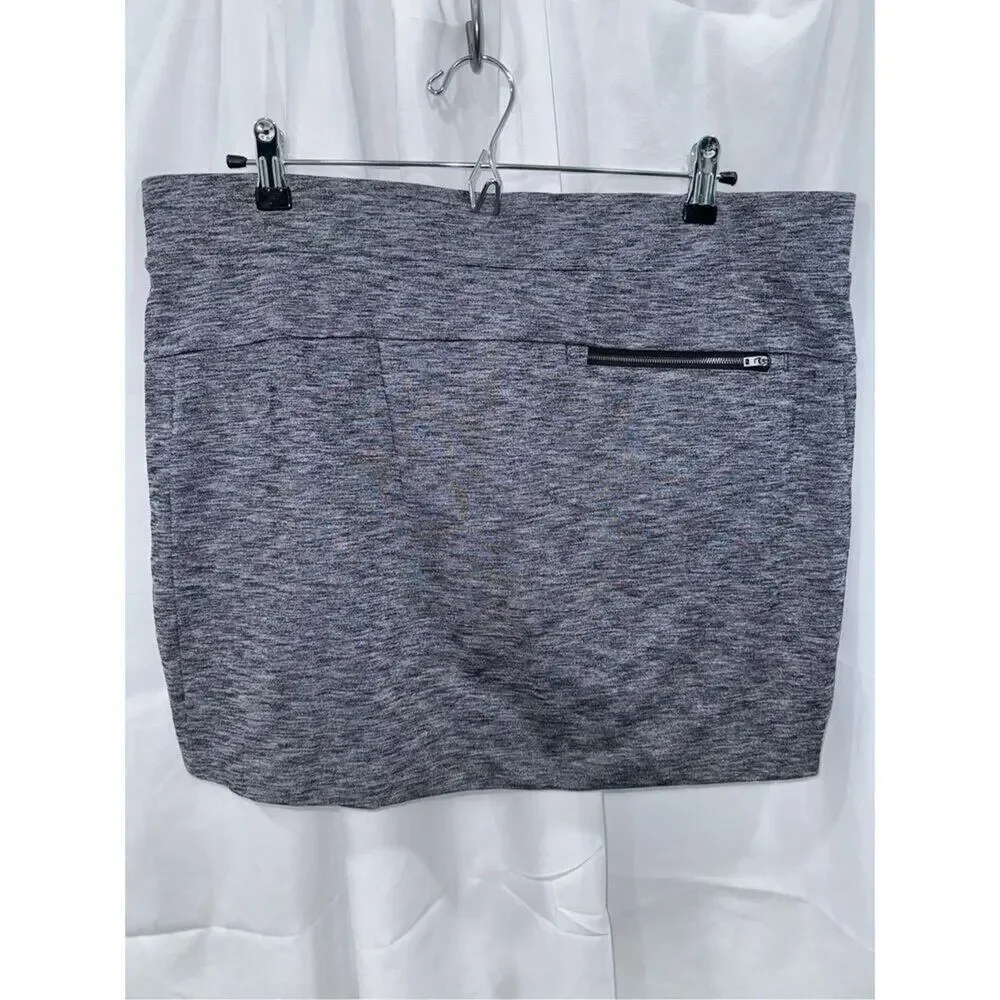 Athleta Gray Heathered Athleisure Skort | Sz L